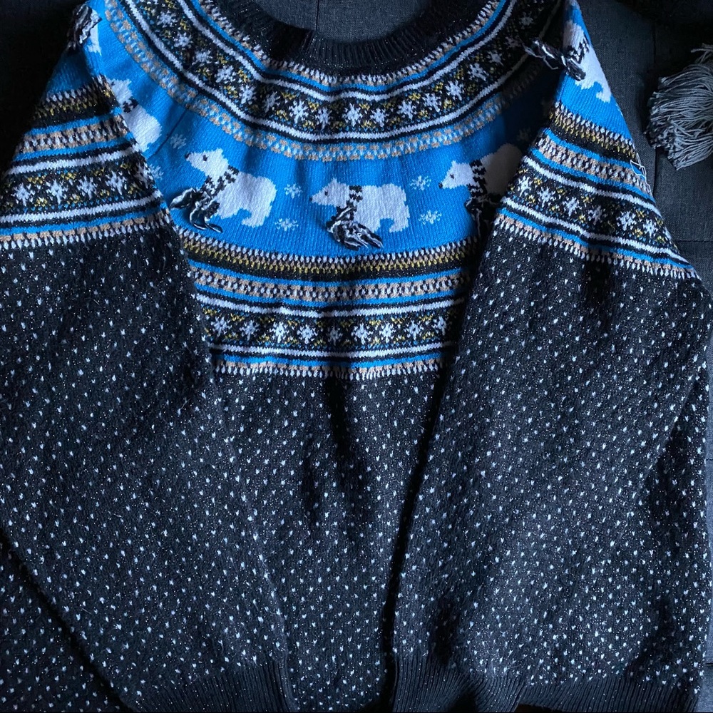 New Polar Bears Holiday sweater ugly sweater 2X - Picture 5 of 7